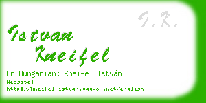 istvan kneifel business card