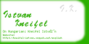istvan kneifel business card